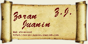 Zoran Juanin vizit kartica